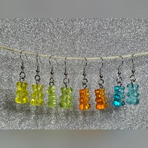Handmade Gummy Bear Beaded Earrings